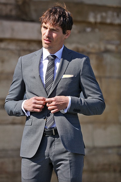 Costume sur mesure gris Jean de Sey